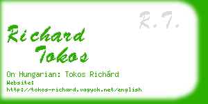 richard tokos business card