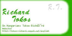 richard tokos business card